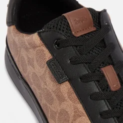 Coach Lowline Signature Printed Coated-Canvas Trainers -The Hut 14513167 1185057156556141