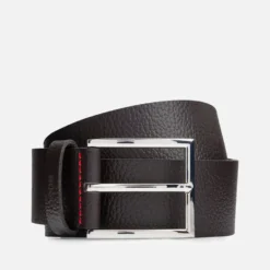 HUGO Logo-Stamped Leather Belt