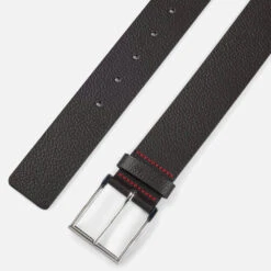 HUGO Logo-Stamped Leather Belt -The Hut 14539947 2065094481098990