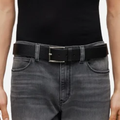 HUGO Giaspo Pebbled Leather Belt -The Hut 14539955 1795095230754185