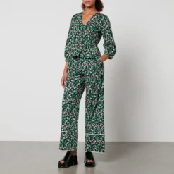 Baum Und Pferdgarten Nala Floral-Print Cotton Trousers -The Hut 14573630 3255061791606634
