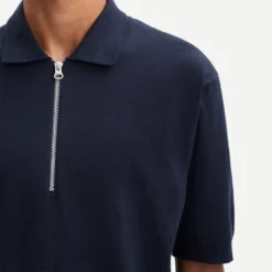 Samsøe Samsøe Conal Organic Cotton And Wool-Blend Polo Shirt -The Hut 14706428 1085062530929364
