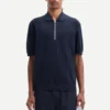 Samsøe Samsøe Conal Organic Cotton And Wool-Blend Polo Shirt -The Hut 14706428 6315062530840024