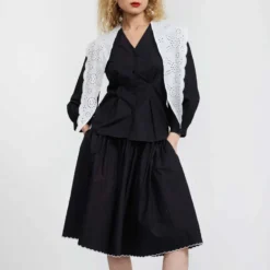 Batsheva Sage Cotton Blouse