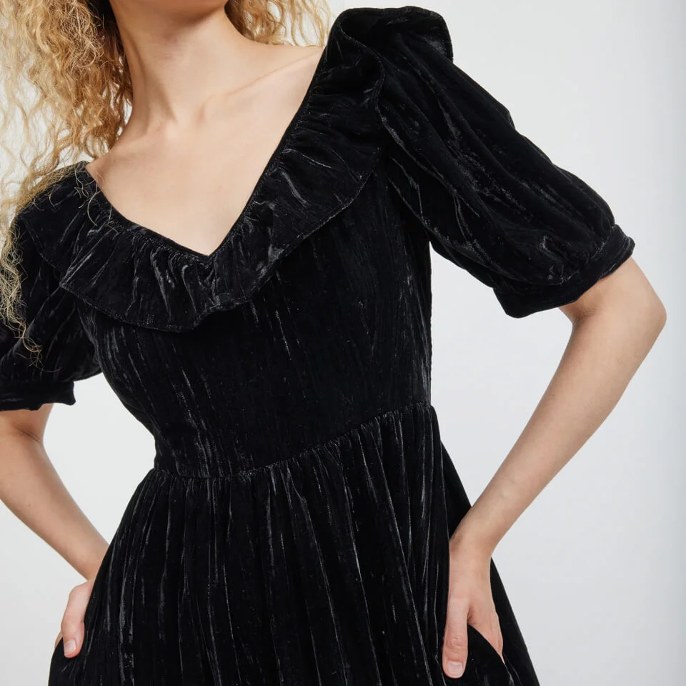 Batsheva Ruffle May Crushed Velvet Dress 4 Batsheva Ruffle May Crushed Velvet Dress - Image 2
