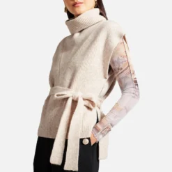 Ted Baker Malissr Funnel Neck Wool-Blend Vest -The Hut 14867892 1365092924993317