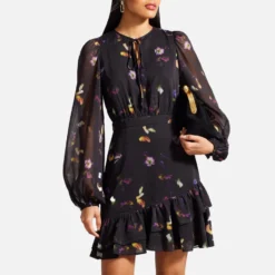 Ted Baker Nikaii Floral-Print Chiffon Mini Dress -The Hut 14867896 1255092925257731
