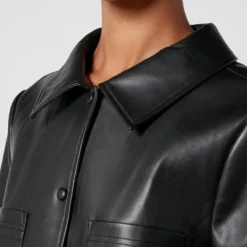 Never Fully Dressed Vegan Leather Lizzie Shirt -The Hut 14868070 2145082523746729