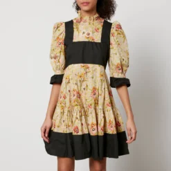 Batsheva X Laura Ashley Ruthin Floral-Print Cotton Mini Dress