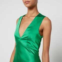 Omnes Nova Satin Open-Back Midi Dress -The Hut 14887781 7145092921470114