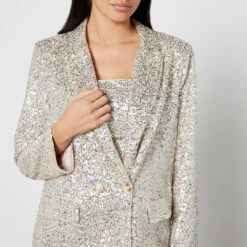 Never Fully Dressed 54 Sequined Woven Blazer -The Hut 14888653 1155091651459282