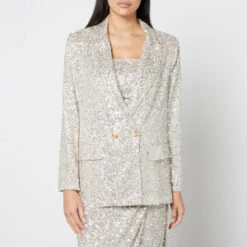 Never Fully Dressed 54 Sequined Woven Blazer -The Hut 14888653 3725091651247710 1