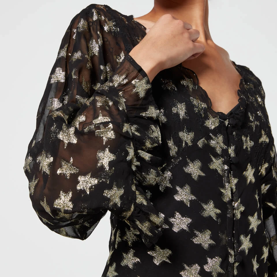 Never Fully Dressed Isabella Fil Coupé Chiffon Midi Dress 5 Never Fully Dressed Isabella Fil Coupé Chiffon Midi Dress - Image 3