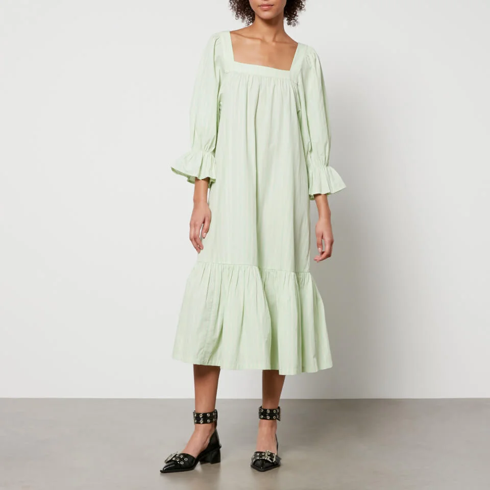 Stella Nova Striped Cotton-Poplin Tiered Midi Dress 3 Stella Nova Striped Cotton-Poplin Tiered Midi Dress