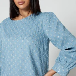 Never Fully Dressed Minnie Distressed Sequined Denim Dress -The Hut 14948931 1605092417440426