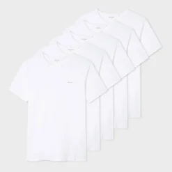 Paul Smith Loungewear Five-Pack Organic Cotton-Jersey T-Shirts