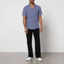 HUGO Ellino Linen Camp Collar Shirt -The Hut 14967281 8755137996274016