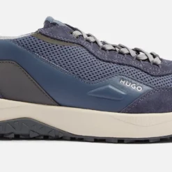 HUGO Men's Kane Runn Mesh And Faux Leather Trainers -The Hut 14968957 1785136667808586