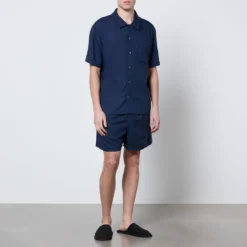 Calvin Klein Sleep Woven T-Shirt And Shorts Set