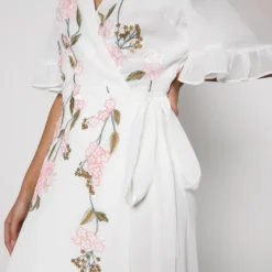 Hope & Ivy Amberley Embellished Chiffon Wrap Maxi Dress -The Hut 14979122 6925126045734821