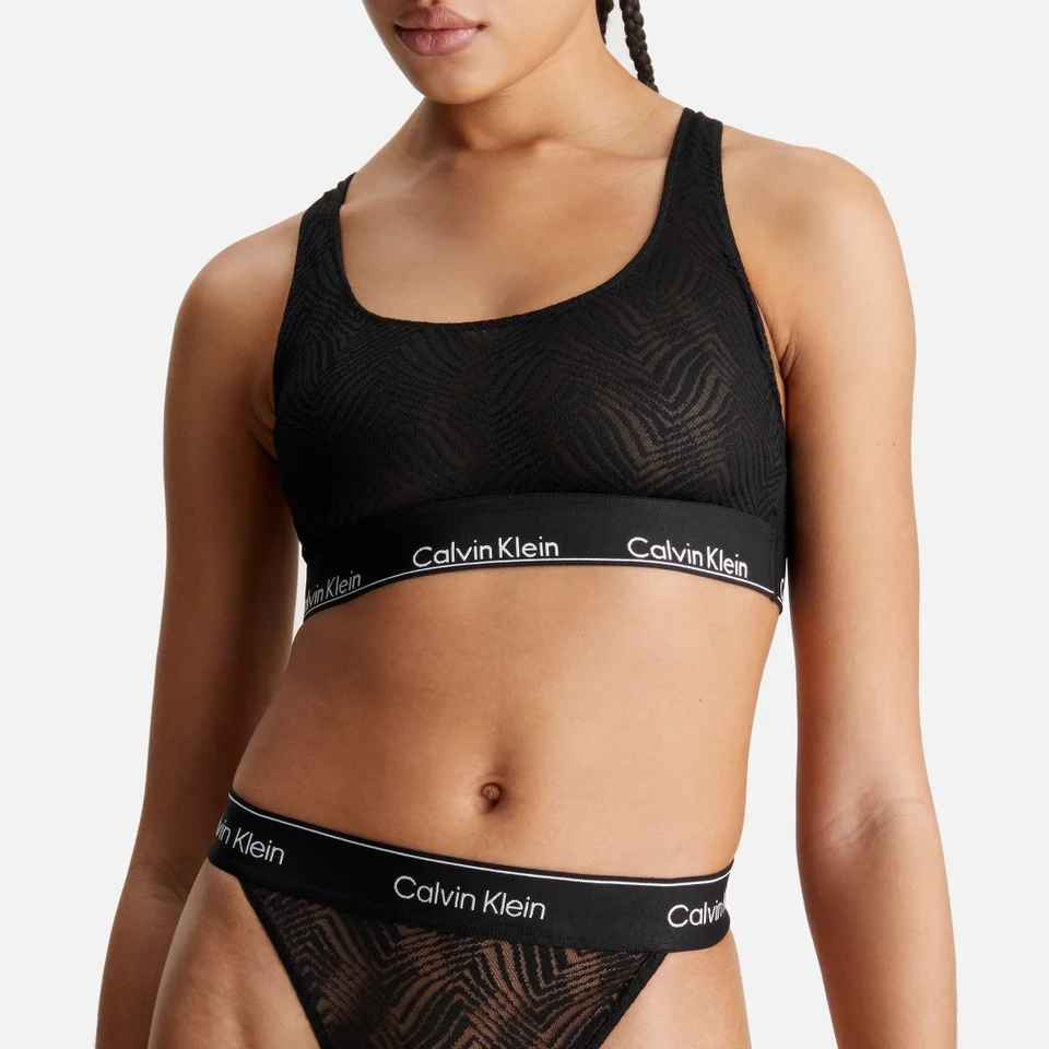 Calvin Klein Modern Semi-Sheer Stretch-Lace Unlined Bralette 4 Calvin Klein Modern Semi-Sheer Stretch-Lace Unlined Bralette - Image 2