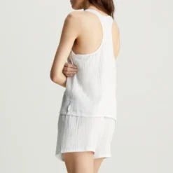 Calvin Klein Textured Cotton-Gauze Sleeveless Short Set -The Hut 14990442 1485123246656323