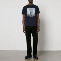 Armani Exchange Skyscraper Cotton-Jersey T-Shirt -The Hut 14992963 1375125780152531