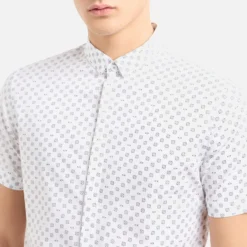 Armani Exchange Logo-Print Cotton-Blend Shirt -The Hut 14992967 1685119877661891