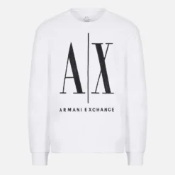 Armani Exchange Logo Cotton Sweatshirt -The Hut 14992983 1245119878115683