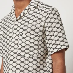 Portuguese Flannel Net Embroidered Cotton-Blend Shirt -The Hut 15016679 2075131284739026