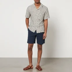 Portuguese Flannel Net Embroidered Cotton-Blend Shirt -The Hut 15016679 2135131284705069