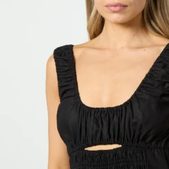 Toit Volant Bella Shirred Cotton Midi Dress 9 Toit Volant Bella Shirred Cotton Midi Dress -The Hut 15224003 1195142162404922