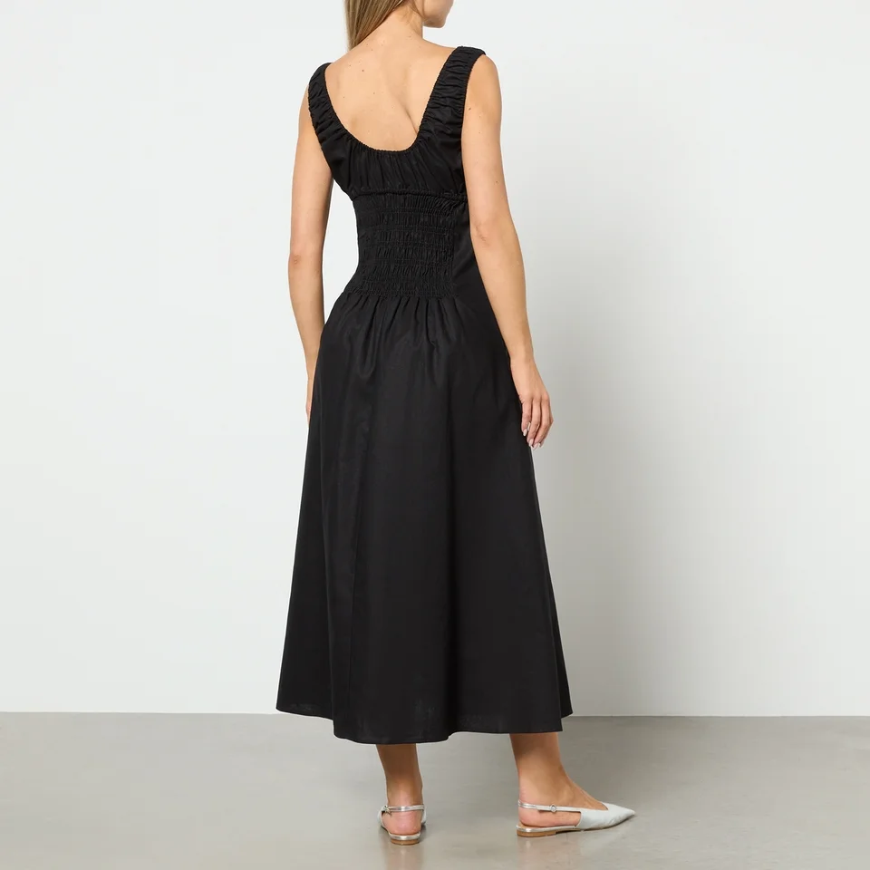 Toit Volant Bella Shirred Cotton Midi Dress 4 Toit Volant Bella Shirred Cotton Midi Dress - Image 2