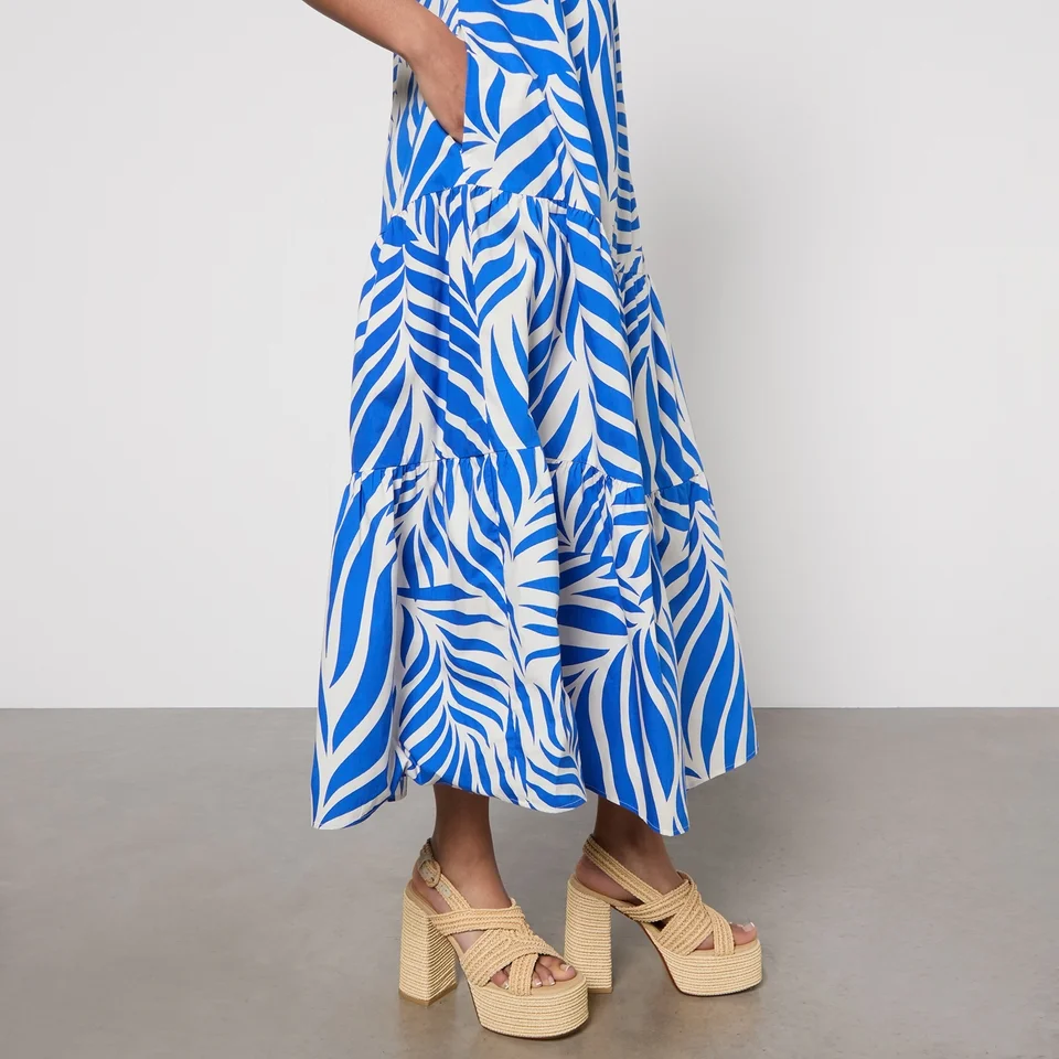 Nobody's Child Etain India Blue Cotton-Poplin Dress 5 Nobody's Child Etain India Blue Cotton-Poplin Dress - Image 3