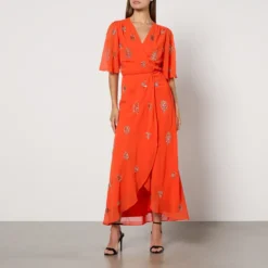 Hope & Ivy Alana Chiffon Maxi Dress