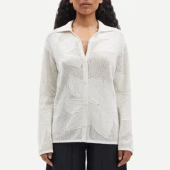 Samsøe Samsøe Sacona 12923 Floral-Jacquard Organic Cotton-Blend Shirt