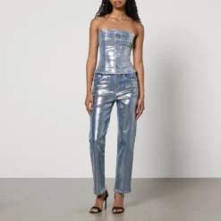 Amy Lynn Mimi Coated Denim Tube Top -The Hut 15280900 1985149384315254