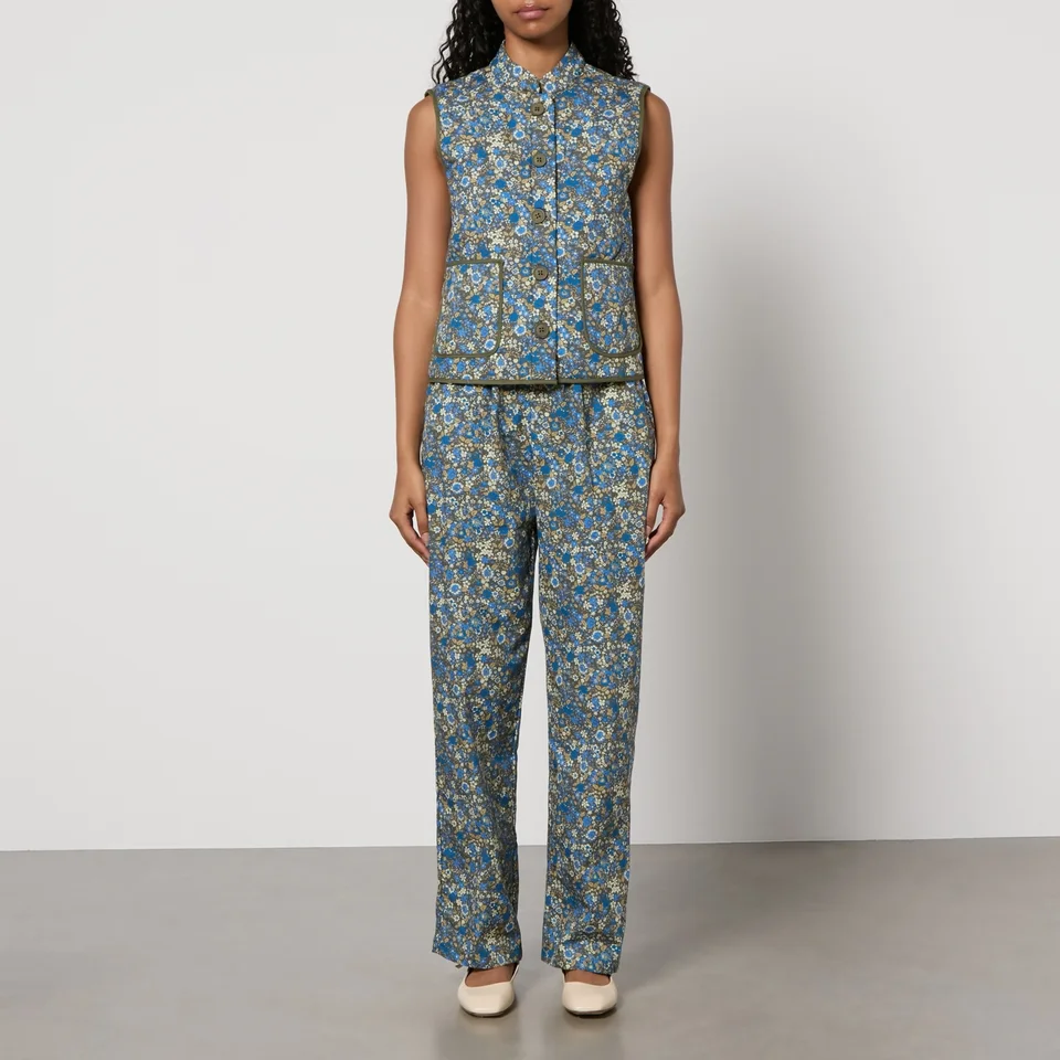 Lollys Laundry Cairo Floral-Print Quilted Cotton Vest 5 Lollys Laundry Cairo Floral-Print Quilted Cotton Vest - Image 3