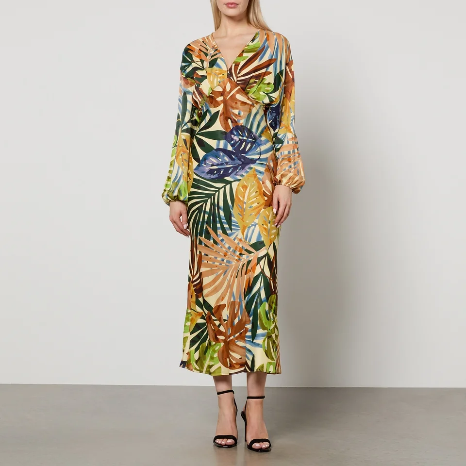 Never Fully Dressed Emma Floral-Print Satin Dress 3 Never Fully Dressed Emma Floral-Print Satin Dress