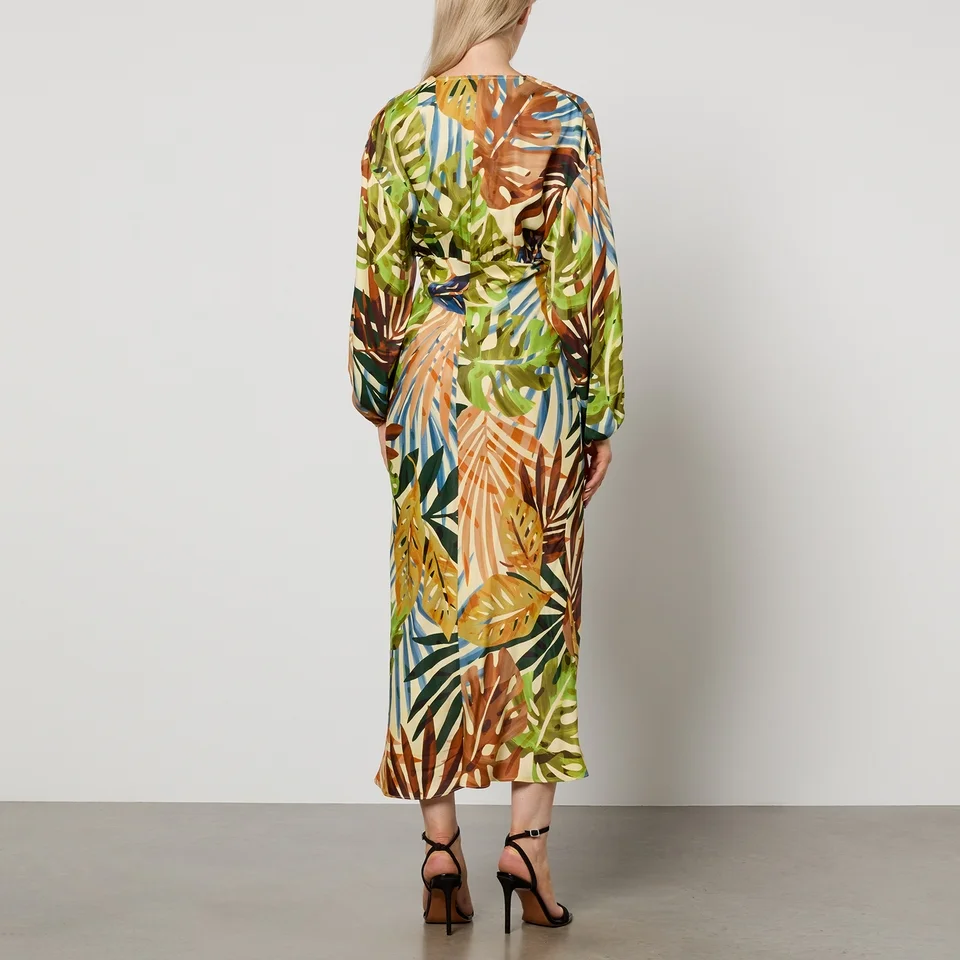 Never Fully Dressed Emma Floral-Print Satin Dress 4 Never Fully Dressed Emma Floral-Print Satin Dress - Image 2