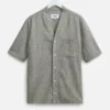 Wax London Faro Linen And Cotton-Blend Baseball Shirt -The Hut 15318531 9495156416920561