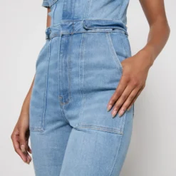 Good American Fit For Success Bootcut Denim Jumpsuit -The Hut 15350068 1895149386108798