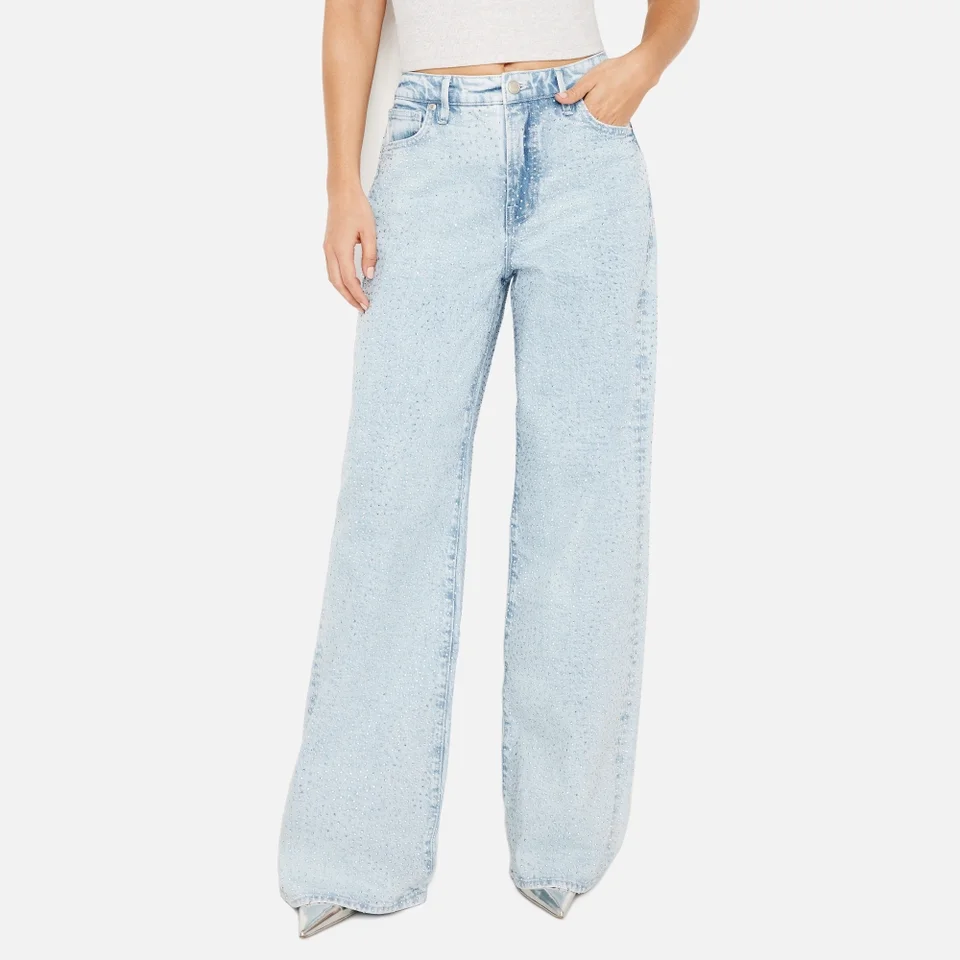 Good American Good Ease Sequinned Denim Jeans 3 Good American Good Ease Sequinned Denim Jeans