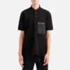Armani Exchange Black Edition Cotton-Piqué Polo Shirt -The Hut 15361560 2005156618987382