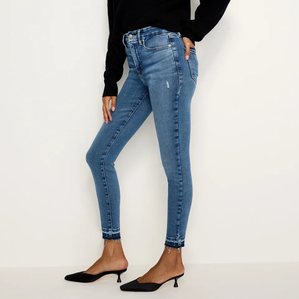 Good American Good Waist Cropped Denim Jeans 5 Good American Good Waist Cropped Denim Jeans - Image 3