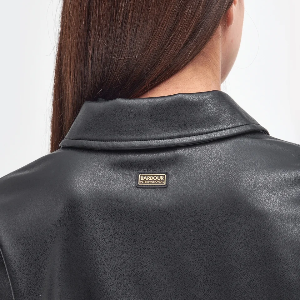 Barbour International Aria Faux Leather Overshirt 6 Barbour International Aria Faux Leather Overshirt - Image 4