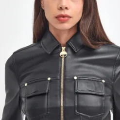 Barbour International Aria Faux Leather Overshirt 9 Barbour International Aria Faux Leather Overshirt -The Hut 15427712 2405192141464020