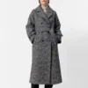 Leveté Room LR-Honey 1 Wool-Blend Twill Coat -The Hut 15576165 1705196319618116