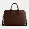 Coach Gotham Pebble-Grain Leather Slim Briefcase -The Hut 15600233 1235192723192445