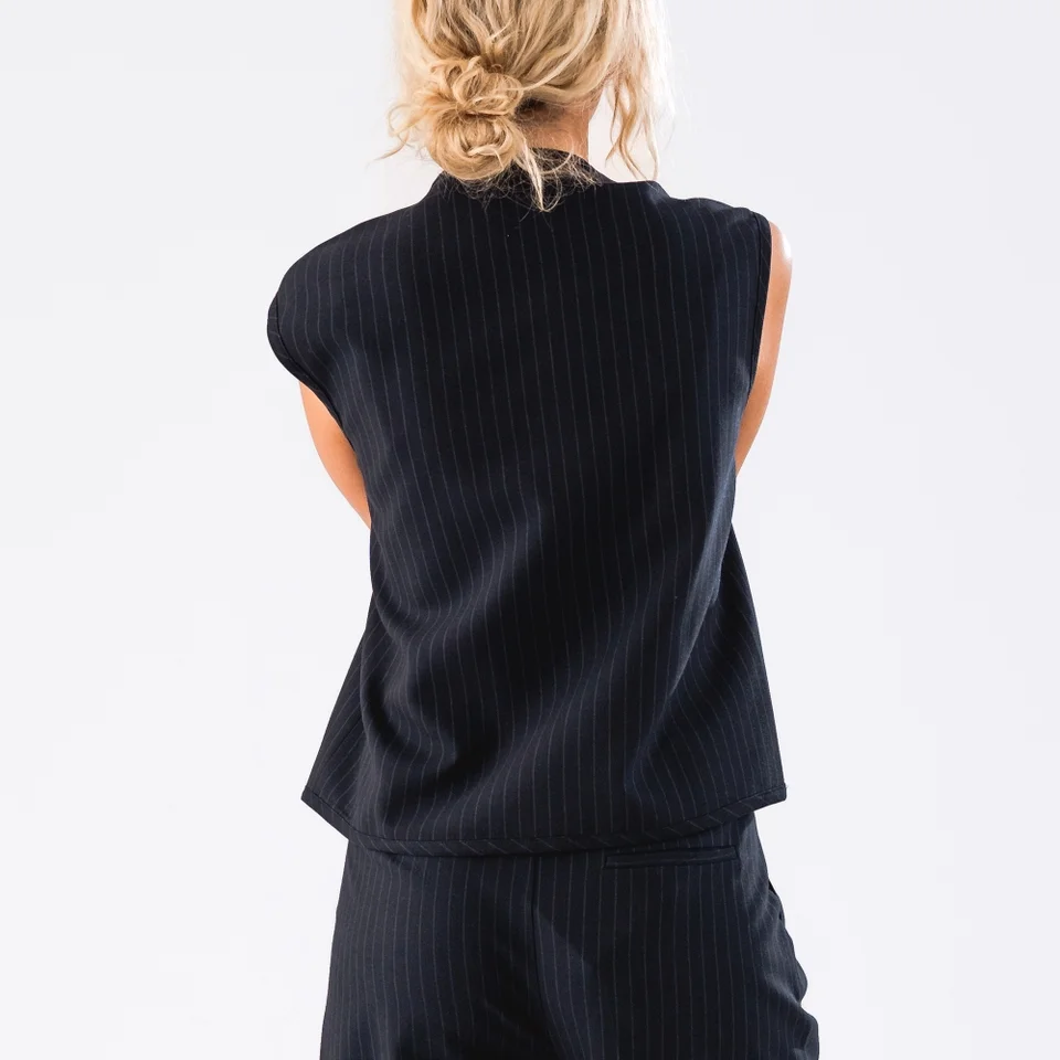 Lollys Laundry Abbey Pinstriped Woven Vest 4 Lollys Laundry Abbey Pinstriped Woven Vest - Image 2